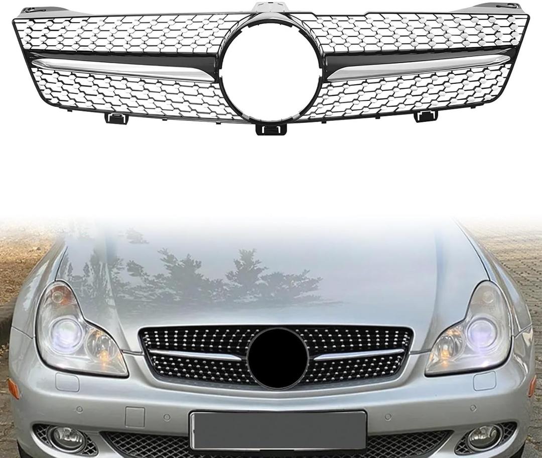 CLS Class Grill Front Upper Grill Fit for Mercedes Benz W219 CLS350 CLS500 CLS550 CLS63 AMG 2009 2010 2011 Black