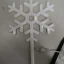 Hohean Christmas Snowflake Pathway Lights Outdoor, Set of 10 Christmas Pathway Lights with 8 Lighting Modes, Outdoor Xmas Decorations with Timer for Holiday Walkway Patio Yard Garden(Blue and White)