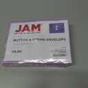 JAM PAPER Plastic Envelopes with Button & String Tie Closure - Index Size - 5 1/2 x 7 1/2 - Lilac Purple - 12/Pack
