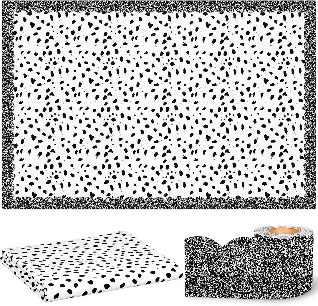 Gilprop 47"x108" Classroom Fabric Bulletin Board Background Set,Dot, 47.24 x 108.27 inches
