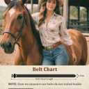 Leather Western Belts for Woman Men - Bull Buckle, Cowboy Cowgirl Country Embossed Belt for Jeans Women Mens Gifts (for 30"-34" waist)