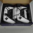 Upgrade Retro Gaming Console Pro, Wireless Retro Game Stick Console with 20000+ Games, Built-in 23 Game Emulators, Video Games Plug and Play with Upgrade Dual 2.4G Wireless Controllers White (64G)