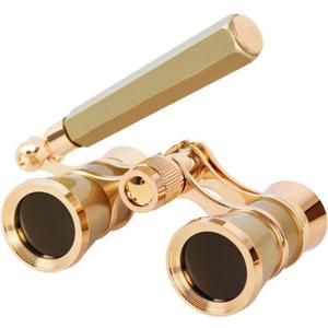 Opera Glasses Binoculars, Theatre Binoculars, 3X25, Metal Material, Vintage and Refined, with Adjustable Handle for Adults Kids Women in Musical Concert Cinema