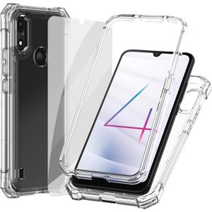 Ailiber for Gabb Phone 4 Phone Case Clear, Gabb Phone 4 Case with Screen Protector, Dual Layer Protection, Shockproof Corners TPU Bumper, Slim Silicone Cell Phone Cover Case-Clear