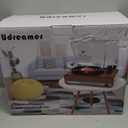 Vinyl Record Player with Upgraded Speakers Bluetooth Turntable Support USB AUXin Headphone RCA LineOut AutoStop 3 Speed BeltDriven Vintage Portable Vinyl Player Mirror Design