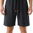3 Pack Mens Athletic Shorts Mens Workout Shorts with Pockets Elastic Waist Drawstring Quick Dry Mens Running Shorts (M)