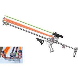 Professional Slingshot Rifle with Sight, High Precision Target Shooting, Aluminum Frame, 16mm Steel Shaft for Adult Hunting and Target Practice (Slingshot Rifle)