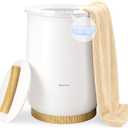 Keenray Upgraded Towel Warmer Bucket, Large Towel Warmer with 3 Heating Modes, Heat Time 30/45/60/90 Min Adjustable and Up to 24 Hour Delay Timer, Towel Heater for Oversize Bathrobes Blankets, CL1Plus (Clear White)