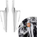 Motorcycle Fork Mount Wind Deflectors Fit for Harley Road King Street Glide Electra Glide FLHT FLHR FLHX 1995-2024 (Chrome)