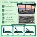 Keyboard Case for iPad 10th / A16 11th Generation 2022/2025-7 Colors Backlit Keyboard Cover and Mouse (Dark Green)