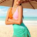 Funnycokid Girls One Piece Swimsuit Color Block Teen Bathing Suit with Pad Cover Up Skirt(7-16Y)