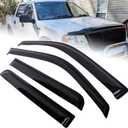 4Pcs Tape-on Type Side Window Rain Guards Deflectors Visors Vent Shades Car Accessories Compatible with Ford F150 Supercrew Cab 2004-2008, Lincoln Mark LT 2006-2008 (For Ford F150 Supercrew Cab Models 2006-2008)