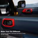 RAZPOY Inner Door Handle Cover Trim Compatible with 2021-2025 Ford Bronco Interior Accessories, Red