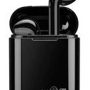 Black Truly Wireless Bluetooth with Rechargeable Case, Built-in Microphone Earbud and In-Ear