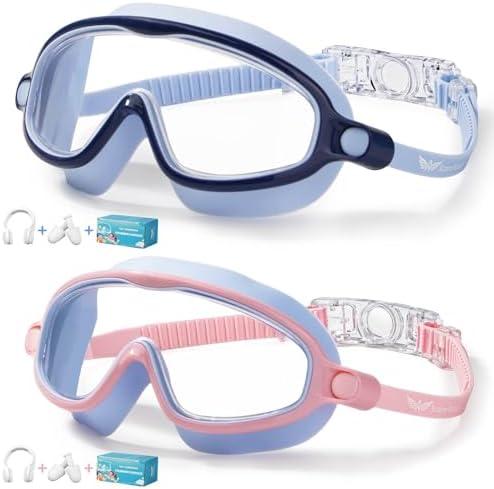 2 Pack Swim Goggles for Kids, No Leak Anti-Fog Anti-UV Swimming Goggles for Boys Girls Children 4-14 2 Pack Swim Goggles for Kids, No Leak Anti-Fog Anti-UV Swimming Goggles for Boys Girls Children 4-14