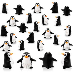 Bbiamsleep 60 Pcs Miniature Penguin Figurine Mini Resin Penguin Figurines Mini Resin Animals for Fairy Garden Micro Landscape Winter Christmas Decor