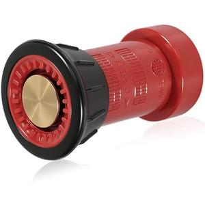 Happy Tree 1-1/2" NPSH Fire Hose Nozzle Polycarbonate Spray Jet Fog Industrial Fireman 1.5" Nozzle 75 gpm Fire Equipment FHSN02