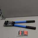 Battery Cable Lug Crimping Tool Kit for AWG 10-1/0 Electrical Lug Crimper with 64pcs Ring Terminals and 110pcs Heat Shrink Tubing