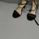 Ankis Nude Gold Black Heels Strappy Heels for Women 3 Inch Stiletto Open Toe Sandals for Wedding Evening Party Homecoming (Black Nubuck, 10)