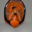 Greatever G2 Adults Kids Full Face Snorkel Mask 2 Pcs,Snorkeling Gear with Latest Dry Top System,Foldable 180 Degree Panoramic View,Safe Breathing,Anti-Leak&Anti-Fog Snorkeling Mask with Camera Mount (XL/L+XS, Orange)