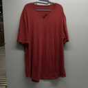 Mens Henley Shirts Short Sleeve Summer Casual V Neck Cotton Tee Shirts (3X-Large, Red)