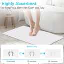 Large Diatomite Stone Bath Mat, Premium Non-Slip Natural Diatomaceous Earth Bathtub Quick Drying Mats for Bathroom Floor (30" x 17" White)