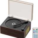 Portable CD Player for Home with Bluetooth 5.3, Hi-Fi Dual Speakers,3.5mm AUX, USB Playback Retro CD Player (Brown)