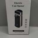 Davivy Electric Can Opener, One Touch Lid Opener, Removable Stainless Steel Cutter and 3in1 Design, with Sharpener and Bottle Opener (Black)