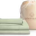 Good Sleep Bedding King Size Cotton Sheets Set - 4 Piece, Soft & Breathable King Size Sheets Deep Pocket Set, Fits Upto 16", 800 TC King Sheets Set, Sateen Weave King Bed Sheet Set- Sage Green Sheets