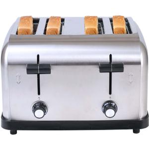 1200W Commercial Grade 2-Slice Long Slot, Silver