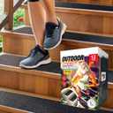 Outdoor Stair Treads Non Slip 30" x 6" - 12-Pack Weather Resistant Exterior Grip Tape for Wooden Steps - Non Slip Stair Treads - Anti Skid Strips - Waterproof 80-Grit Adhesive Treads