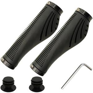 RYANGO Bike Handlebar Grips Double Lock, Mountain Bike Grips Bicycle Grips Ergonomic Design, Comfortable Handlebar Grips for MTB, BMX, E-Bike, Scooter