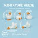 100 Pcs Mini Resin Goose Cute Miniature Garden Accessories Animal Figurines Mini Resin Animals for Garden Miniatures Decoration Office Desk Decor