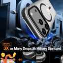 DEERLAMN Strong Magnetic Case for iPhone 17 Pro 6.3-Inch,[Compatible with Magsafe][Military Grade Drop Protection] Clear Slim Shockproof Protective Phone Cover-Transparent+Black