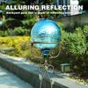 VCUTEKA Gazing Ball, Glass Mirror Polished Hollow Ball Reflective Garden Sphere, Gazing Globe for Home Garden Lawn Outdoor Ornament Yard Decorative 10-Inch