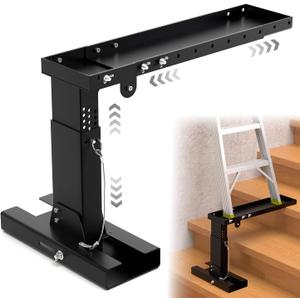 Ladder Leveler Pro, for Extension Ladders and Single, Ladder Leveler for Stairs, Adjustable Length 20 "-29.6" and Height Range 10.5 "-17.7" Heavy Duty Ladders Lifter Stabilizer Platform