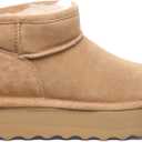 BEARPAW Retro Shorty Boots for Women | Comfortable Warm Wool Lining | Women's Winter Boots |Beige, Size 7