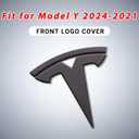 Emblem Cover Compatible with Model Y 2024 2023 2022 2021 2020 Accessories 3 PCS