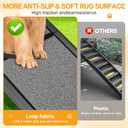 67''x 17'' Dog Ramp, Dog Ramp for Car, Folding Car Ramps for Pets, Dog Stairs Up to 250LBS, Pet Ramp with Non-Slip Rug Surface, Extra Long Dog Steps for Car, SUV, Truck