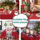 Hiasan Small Tablecloth for Square Tables - Waterproof and Spillproof Washable Fabric Table Cloth for Dining Room Kitchen Party (Red, 40 x 40 Inch)