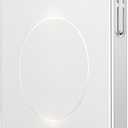 Magnetic for iPhone 14 Pro Max Case,Built-in Glass Camera Lens Protector,Compatible with MagSafe,Large Window Logo View Slim Matte Military Drop Protection Shockproof Dust-Proof Cover,(White)