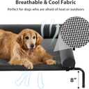 RRPETHOME Large Elevated Cooling Dog Bed, Raised Dog Cot Beds for Large Dogs, Elevated Outdoor Pet Cot, Chew Proof Portable Cooling Pet Cot with Skid-Resistant Feet and Breathable Mesh