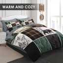 Full Comforter Set with Sheets, 7 Pieces Wildlife Hunting Bedding