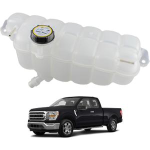 Engine Radiator Coolant Overflow Reservoir Tank With Cap Compatible With 2015-2021 Ford F-150 2018-2021 Ford Expedition 2018-2021 Lincoln Navigator Replaces FL3Z-8A080-A 603-318 FL3Z8A080A