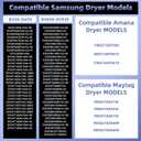 Upgraded DC47-00019A Dryer Heating Element for Samsung DV45H7000EW/A2 DVE45T3400P/A3 DVE50T5300C/A3 DVE45R6100W/A3 DV42H5000EW/A3 DVE45R6100C/A3 DVE50M7450W/A3 DVE50R5200W/A3 DVE50R5400W/A3