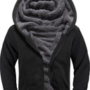 GEEK LIGHTING Boys Sherpa Lined Hoodie Kids Fleece Sweatshirt Full Zip Hooded Jacket M