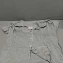 SWOMOG Womens Maternity Nursing Pajama Sets Breastfeeding Sleepwear Postpartum Lounge Sets Double Layer Short Sleeve Top & Shorts Button Down Pjs Deep Grey S