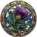 KAAYEE Wooden Jigsaw Puzzles-3D Visual Effect Scotch Thistle Wooden Puzzle Adult Unique Shape Wooden Puzzle Wooden Jigsaw Puzzle for Adult,Puzzle for Adults,Family Games (L-13.4 * 13.4in-300pcs)