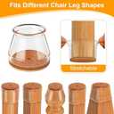 Ansible 24 pcs Chair Leg Floor Protectors, Silicone Felt Furniture Leg Pads Caps Covers for Hardwood Floors (Fit Round Diameter 1-5/16" to 2")