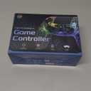 ISHAKO Controller for PS4, Wireless Game Controller for PlayStation 4/Pro/Slim/PC Windows, with 1000mAh Battery, 4-modes RGB LightingDouble Vibration, 6-Axis Motion Control (White)